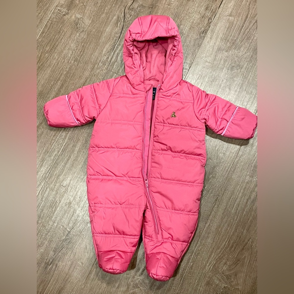 Baby Gap 3-6 months pink snowsuit